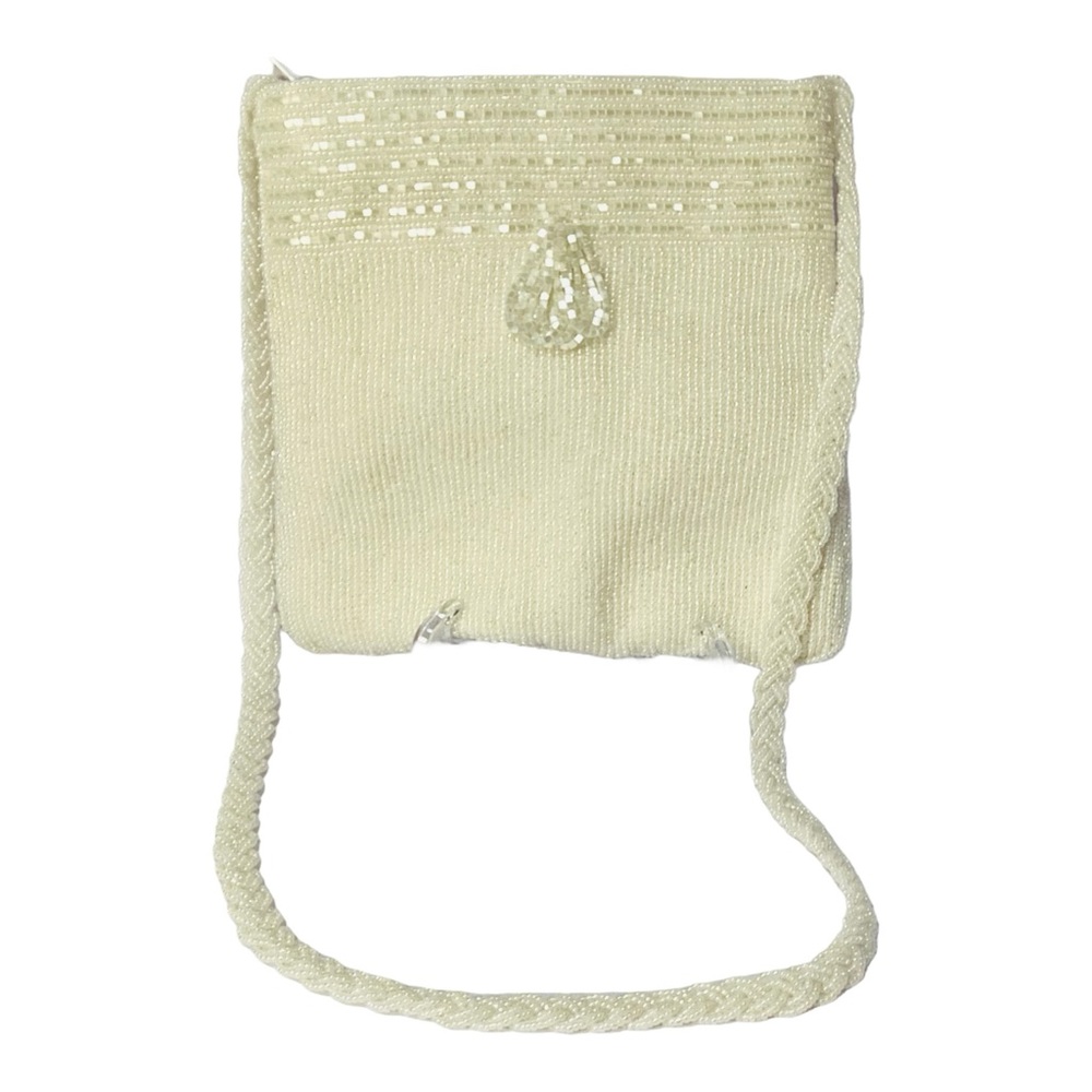 Walborg Vintage White Beaded Shoulder Bag Purse